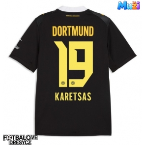 Borussia Dortmund Konstantinos Karetsas #19 Venkovní Dres 2026-27 Krátký Rukáv